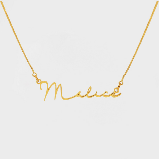 Personalised Name Signature Necklace-Elevate your style with our exclusive Personalised Name Signature Necklace designs. Buy now online for unbeatable prices and redefine your elegance today!-Dazzledvenus