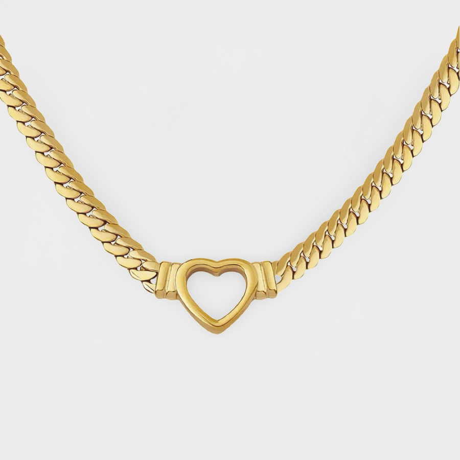 Hollow Heart Collar Necklace--Dazzledvenus