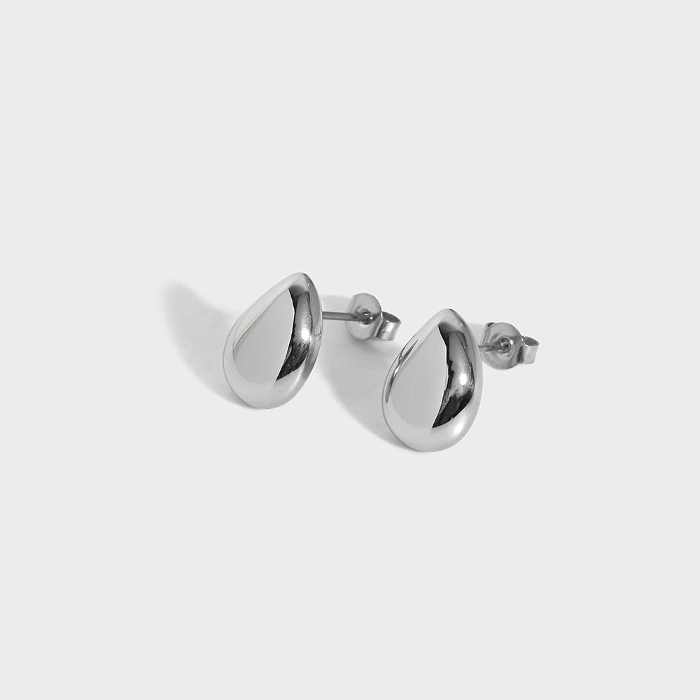 Mini Teardrop Stud Earring-Silver-Dazzledvenus