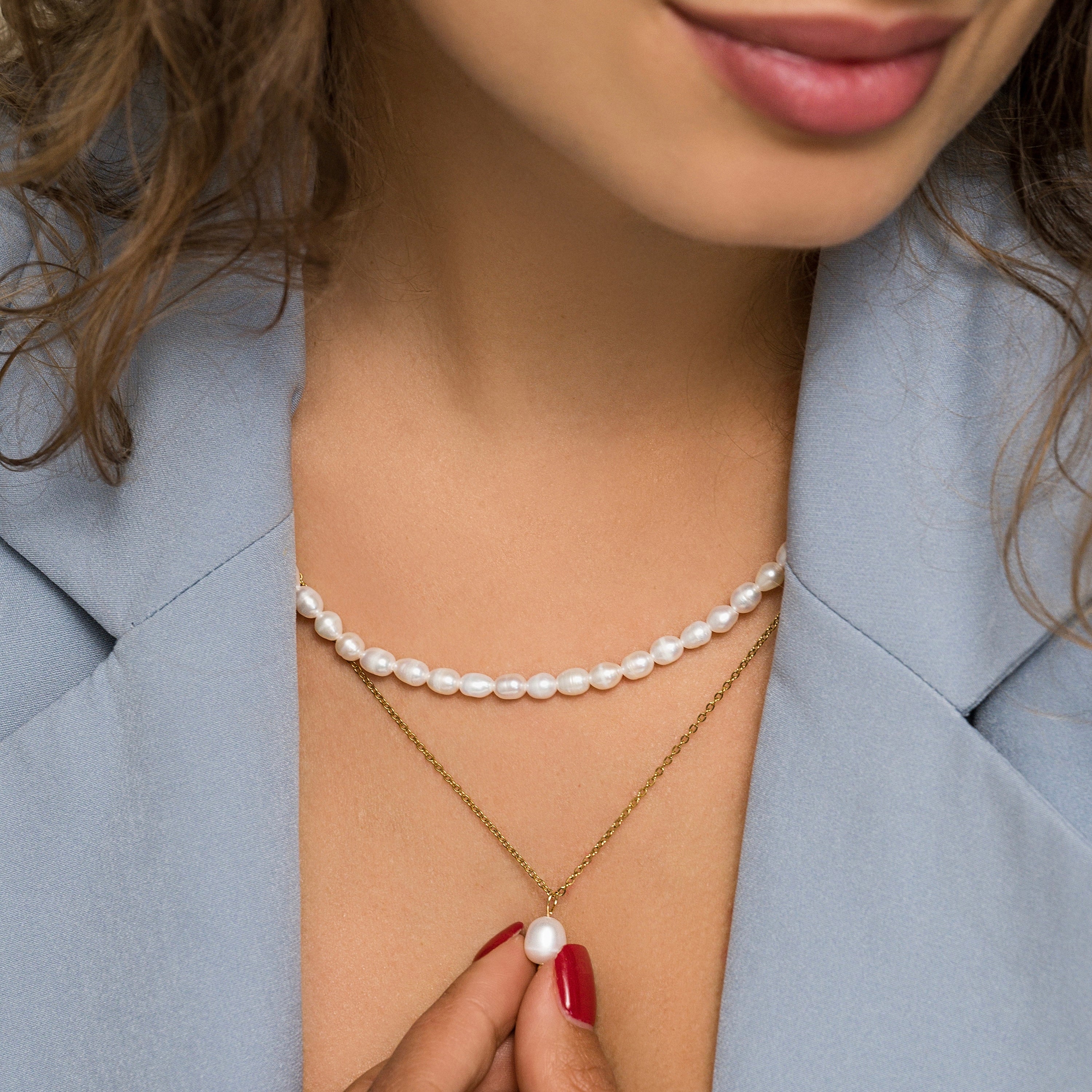 Ophelia Multilayered Pearl Necklace-Purchase authentic Pearl Double Layer Necklace. Embrace timeless elegance with our exquisite collection. Shop now our exquisite collection today!💥-Dazzledvenus