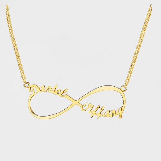 4 Names Infinity Necklace-Explore our Unique 4 Names Infinity Necklace, a perfect blend of style and sentiment. Personalize it to cherish the names that mean the world to you. Shop Now!✔-Dazzledvenus