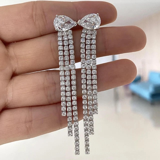 Art Deco Wedding Cubic Zirconia Earrings-Shop the finest Art Deco Wedding Cubic Zirconia Earrings online. Get stunning designs at great prices. Elevate your style effortlessly! Shop now 💥-Dazzledvenus