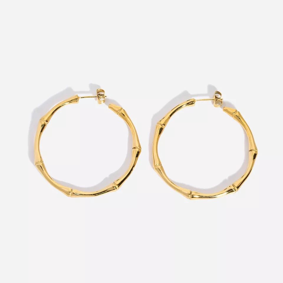 Molten Medium Hoop Earring-Dazzledvenus