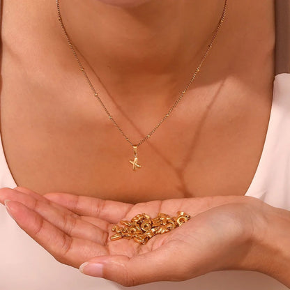 Bubble Pendant Tiny Initial Necklace-Personalize your style with our Bubble Pendant Tiny Initial Necklace. Explore our collection for unique, customizable jewelry pieces. Order now. 🏆-Dazzledvenus