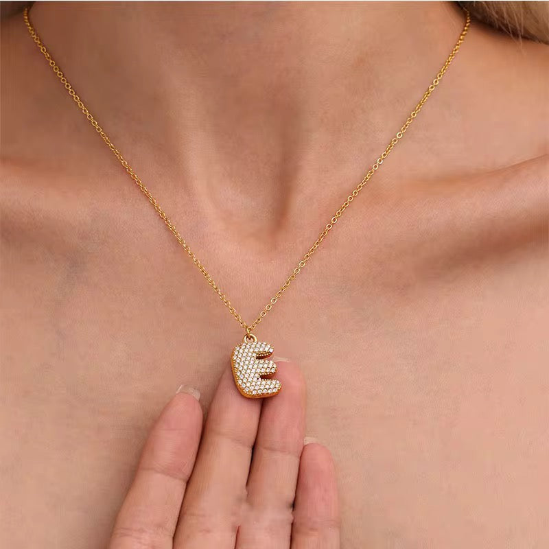 Hailey Diamond Bubble Necklace-Dazzledvenus