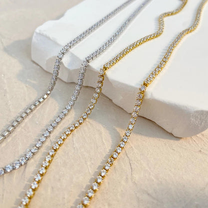CZ Tennis Necklace-Purchase authentic CZ Tennis Necklace online. Explore our exclusive collection of Celtic-inspired jewelry. Find your unique piece today! Shop now!💥-Dazzledvenus