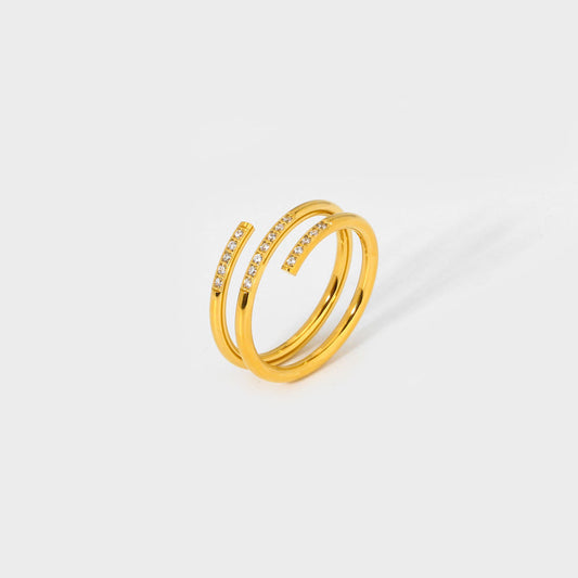 CZ Zircon Finger Wrap Spiral Ring-Shop the finest spiral ring collection online. Find great deals and a wide selection of high-quality CZ Zircon Finger Wrap Ring to elevate your style. Buy Now!✔-Dazzledvenus