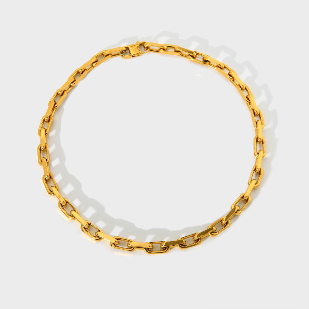 Chunky Cuban Box Link Necklace--Dazzledvenus