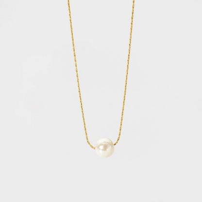 Classic Floating Pearl Necklace-Discover timeless elegance with our Classic Floating Pearl Necklace. Experience the beauty of pearls. Shop now to add sophistication to your jewelry collection.-Dazzledvenus