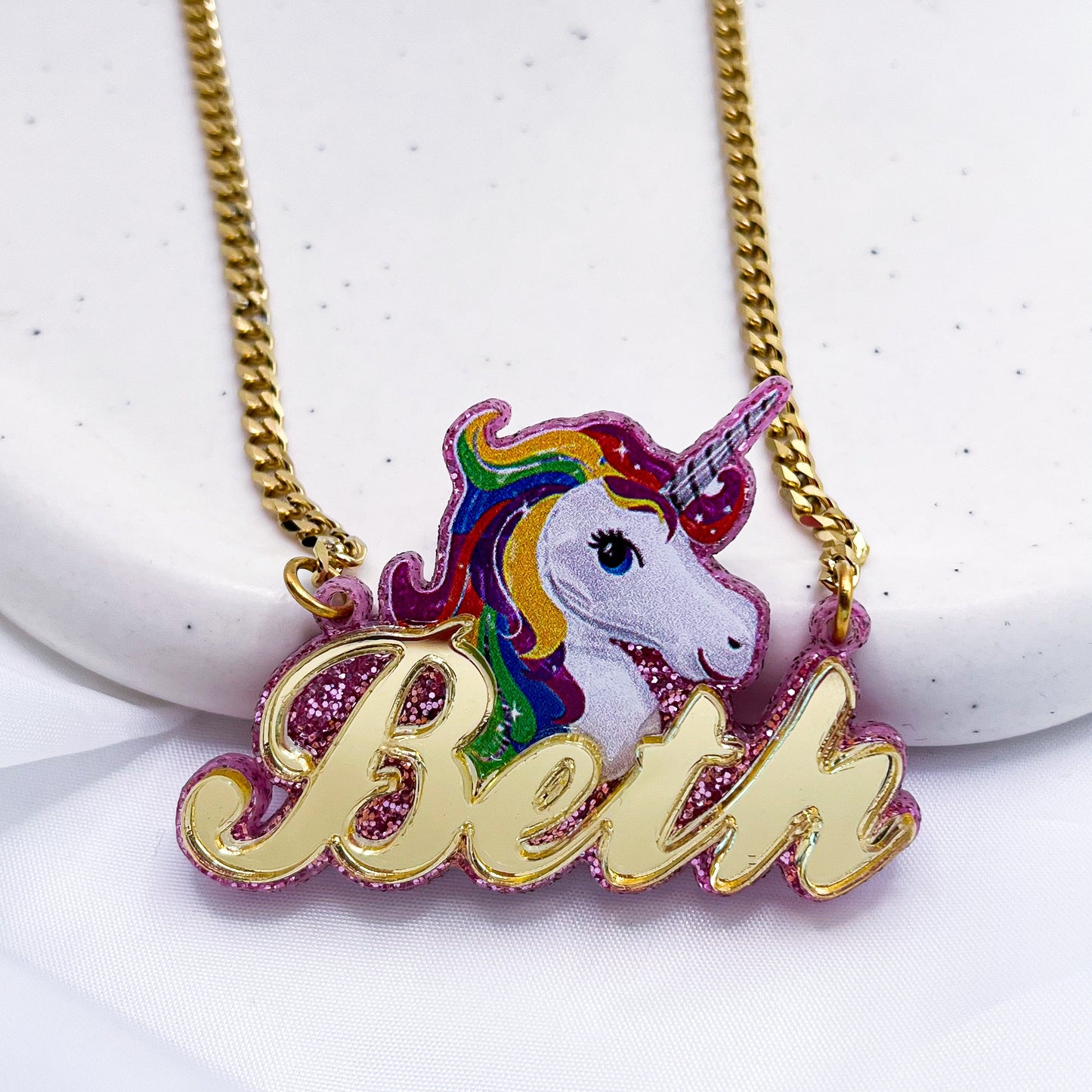Colourful Acrylic Character Kids Name Necklace-Don't miss out! Grab your Colourful Acrylic Character Kids Name Necklace today. Explore our custom children's jewelry collection for a unique and special touch.-Dazzledvenus
