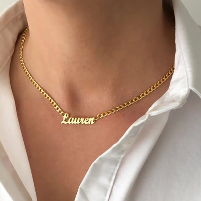 Custom Name Cuban Link Chain Necklace-Discover the perfect blend of fashion and sophistication with our Custom Name Cuban Link Chain Necklace collection. Elevate your style today! Shop Now! ✔-Dazzledvenus