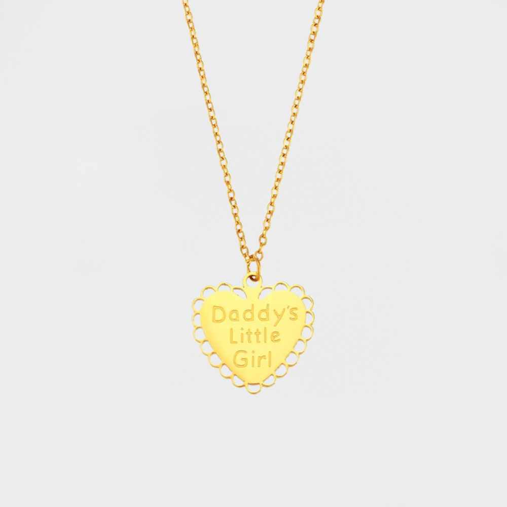 Daddy’s Little Girl Heart Lace Necklace--Dazzledvenus
