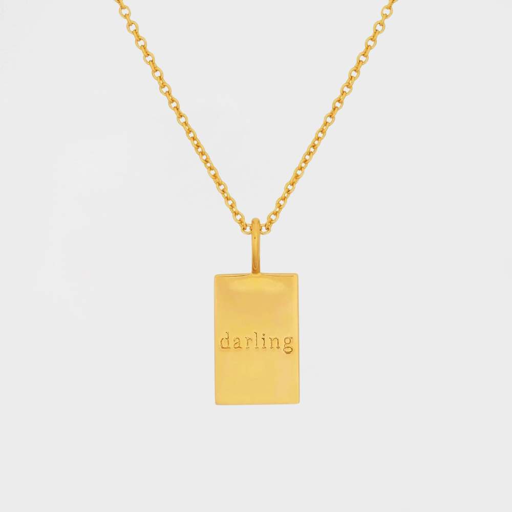 Darling Engraved Necklace--Dazzledvenus