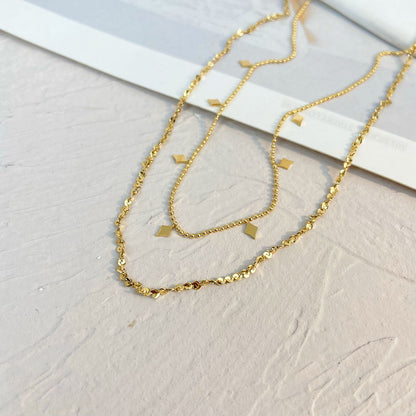 Double Layered Minimal Stacked Necklace-Achieve understated elegance with our Double Layered Minimal Stacked Necklace. This accessory adds a touch of sophistication to any outfit. Shop now yours! 💕-Dazzledvenus