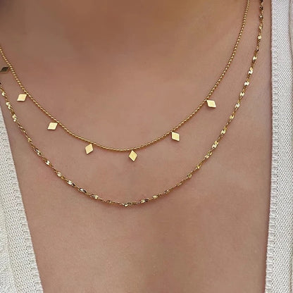 Double Layered Minimal Stacked Necklace-Achieve understated elegance with our Double Layered Minimal Stacked Necklace. This accessory adds a touch of sophistication to any outfit. Shop now yours! 💕-Dazzledvenus
