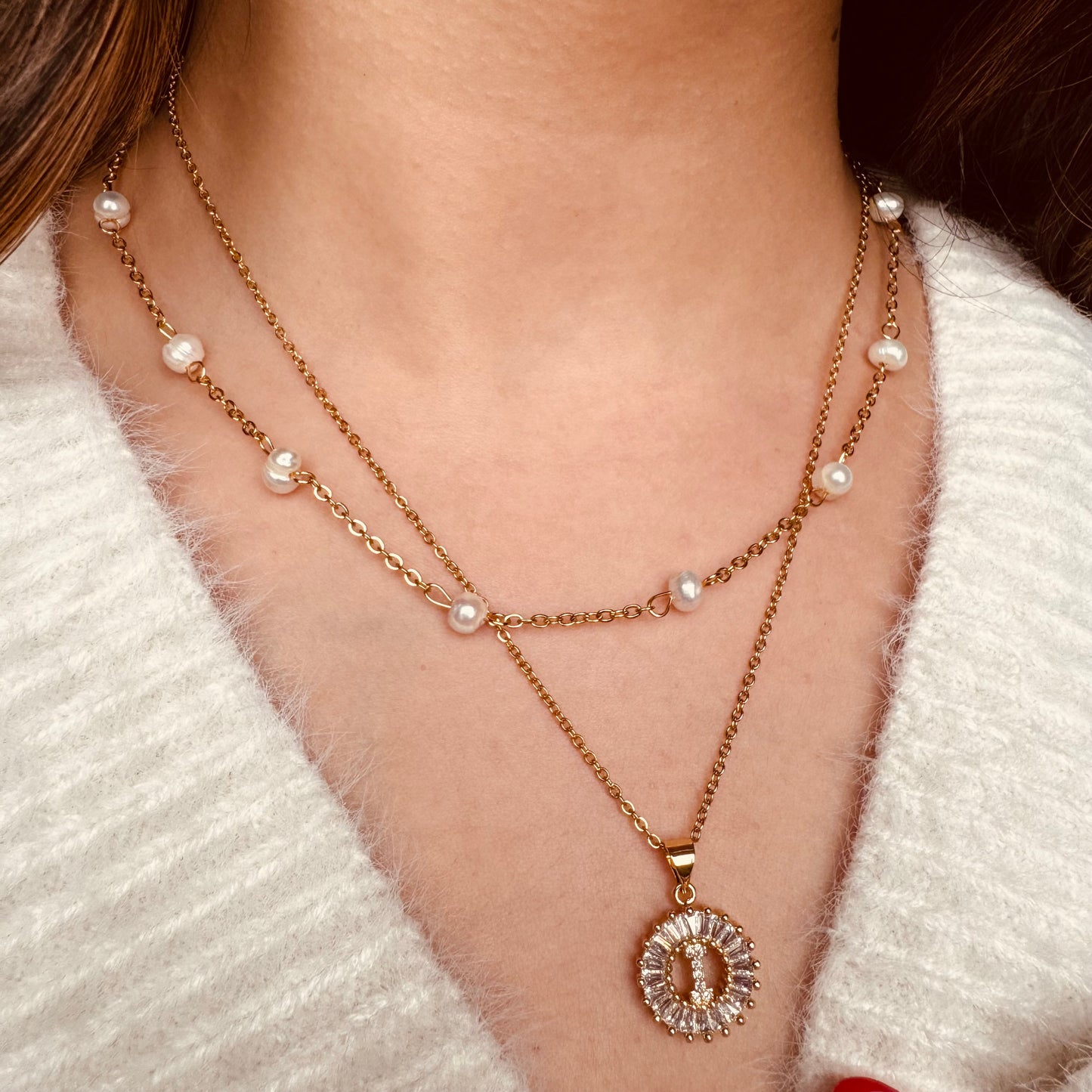 CZ Initial Pendant Frost Necklace-Elevate your style with our stunning CZ Initial Pendant Frost Necklace. Buy now for sparkling style and shine with elegance wherever you go! 🔥-Dazzledvenus