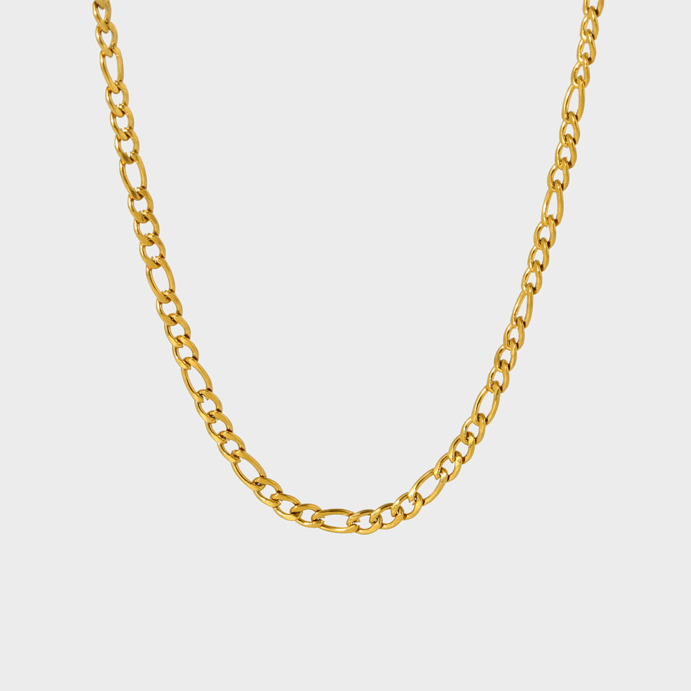 Figaro Link Stackable Necklace-Elevate your jewelry collection with our Figaro Link Stackable Necklace. Versatile and stylish, perfect for stacking. Shop now and enhance your everyday look!-Dazzledvenus