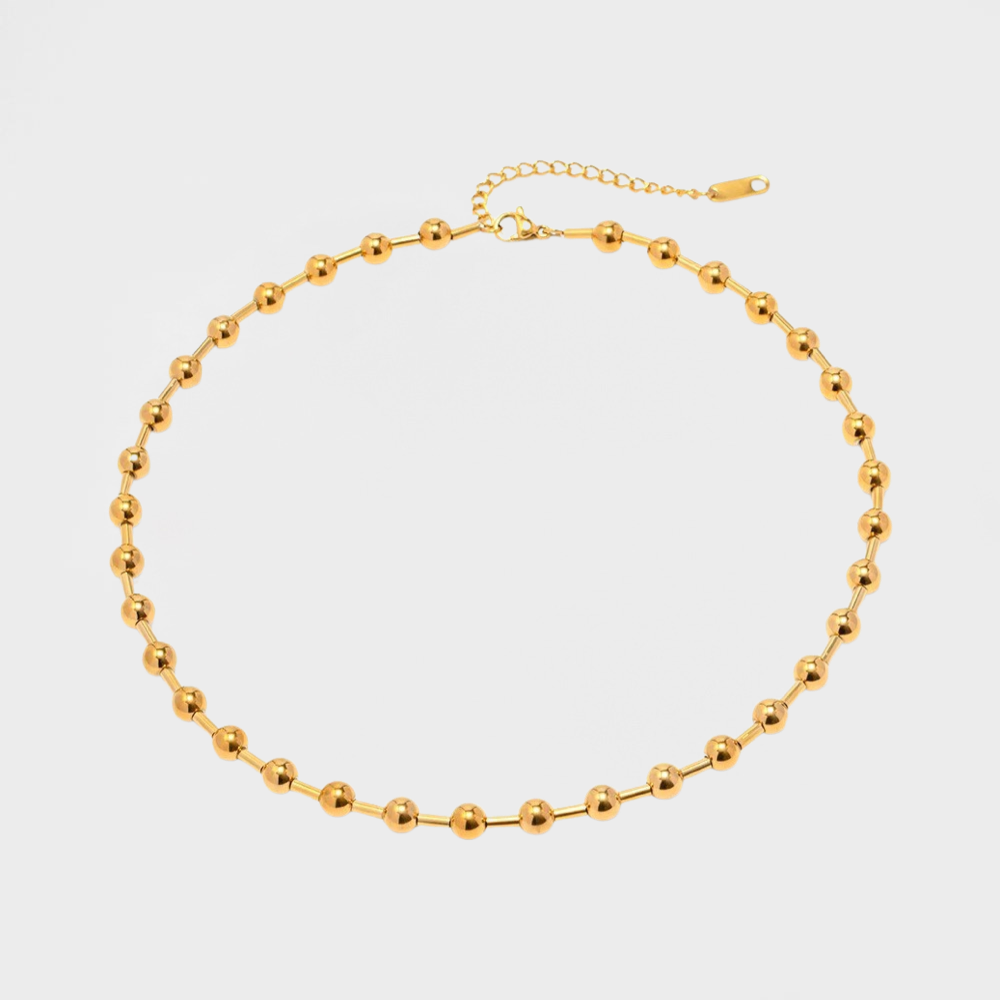 Gold Filled Ball High Shine Choker Necklace--Dazzledvenus