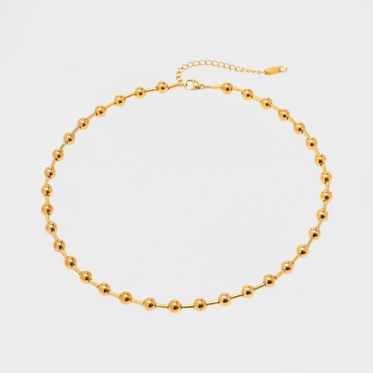 Gold Filled Ball High Shine Choker Necklace--Dazzledvenus