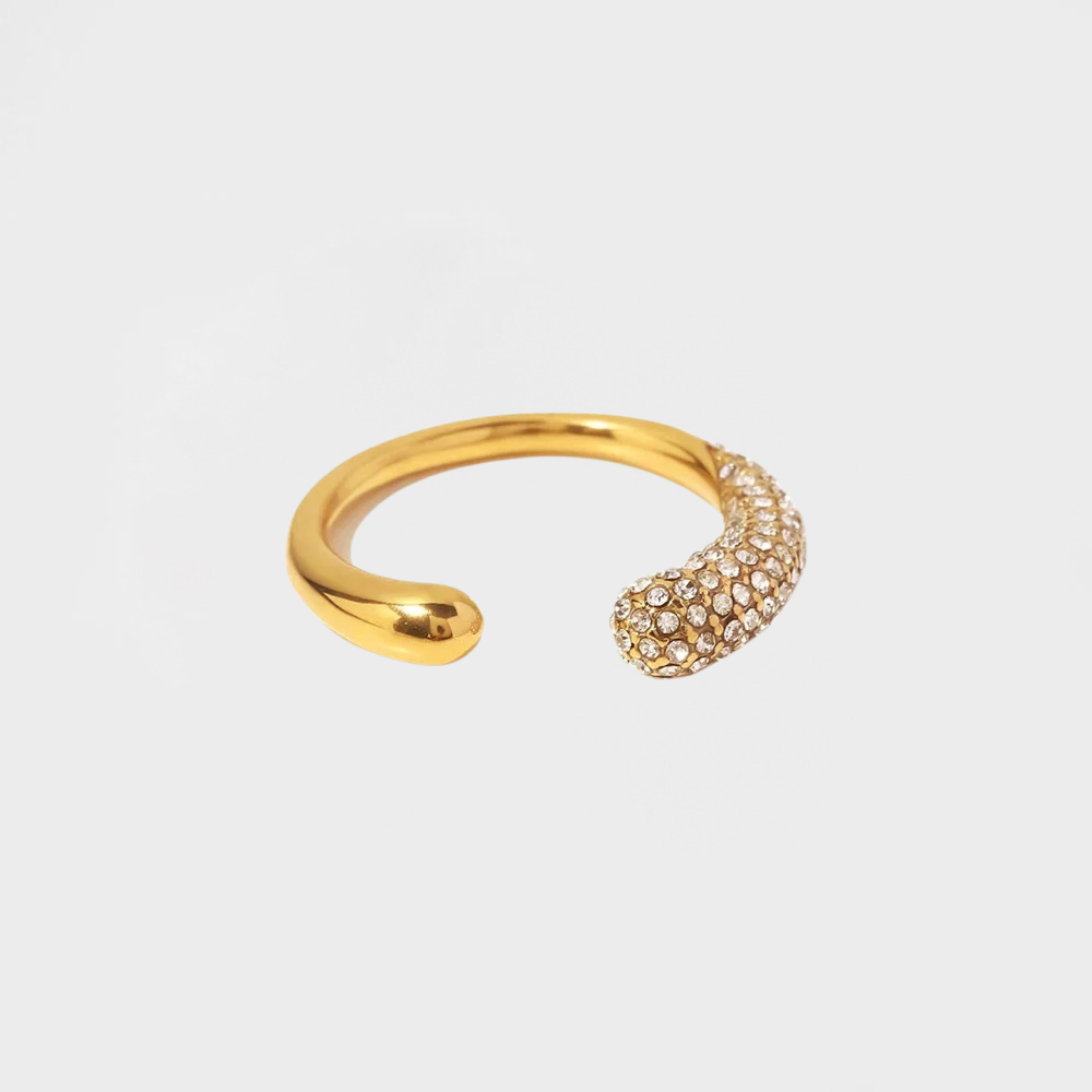 Gold Filled Diamond Bling Open Adjustable Ring--Dazzledvenus