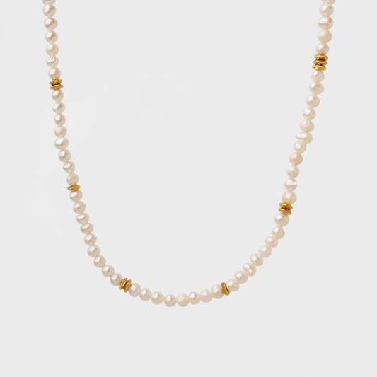 Handmade Pearl Beaded Necklace--Dazzledvenus