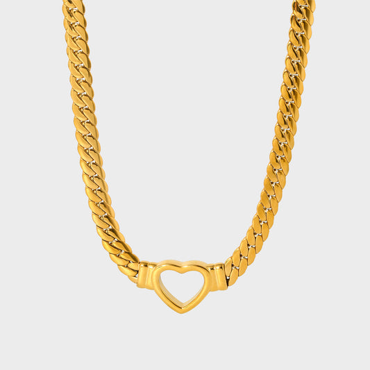 Hollow Heart Love Collar Necklace--Dazzledvenus