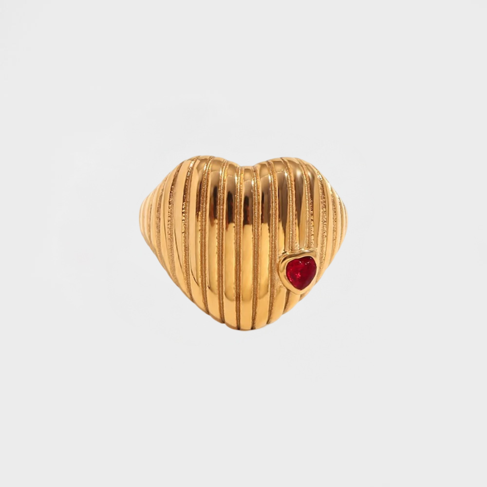 Rouge Ruby Heart Ring--Dazzledvenus