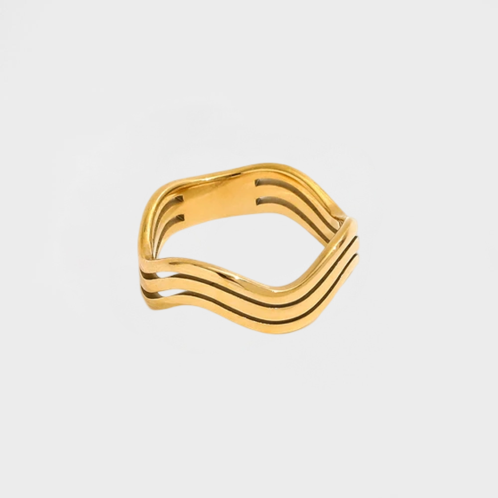 Wavy Ripple Ring-7-Dazzledvenus