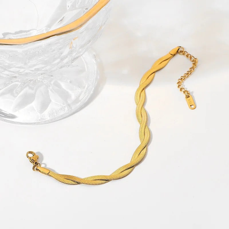 Omega Braided Snake Bracelet--Dazzledvenus