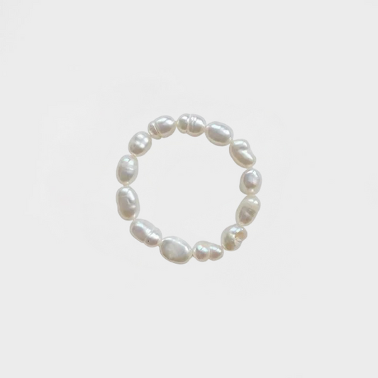 Serenity Pearl Adjustable Ring--Dazzledvenus