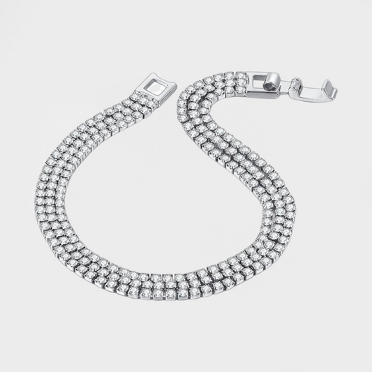 CZ Gleam Tennis Band Bracelet-Discover elegant CZ Gleam Tennis Band Bracelet options. Find stylish jewelry at great prices. Shop now our Cubic Zircon Tennis Bling Bracelet. Order Now!-Dazzledvenus