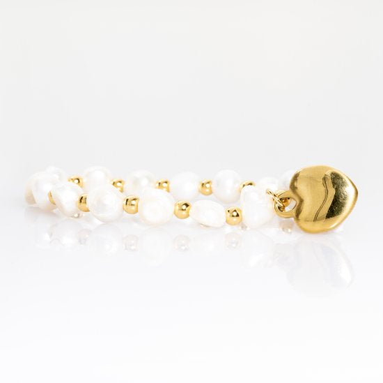 Lovers Pearl Charm Bracelet-Dazzledvenus