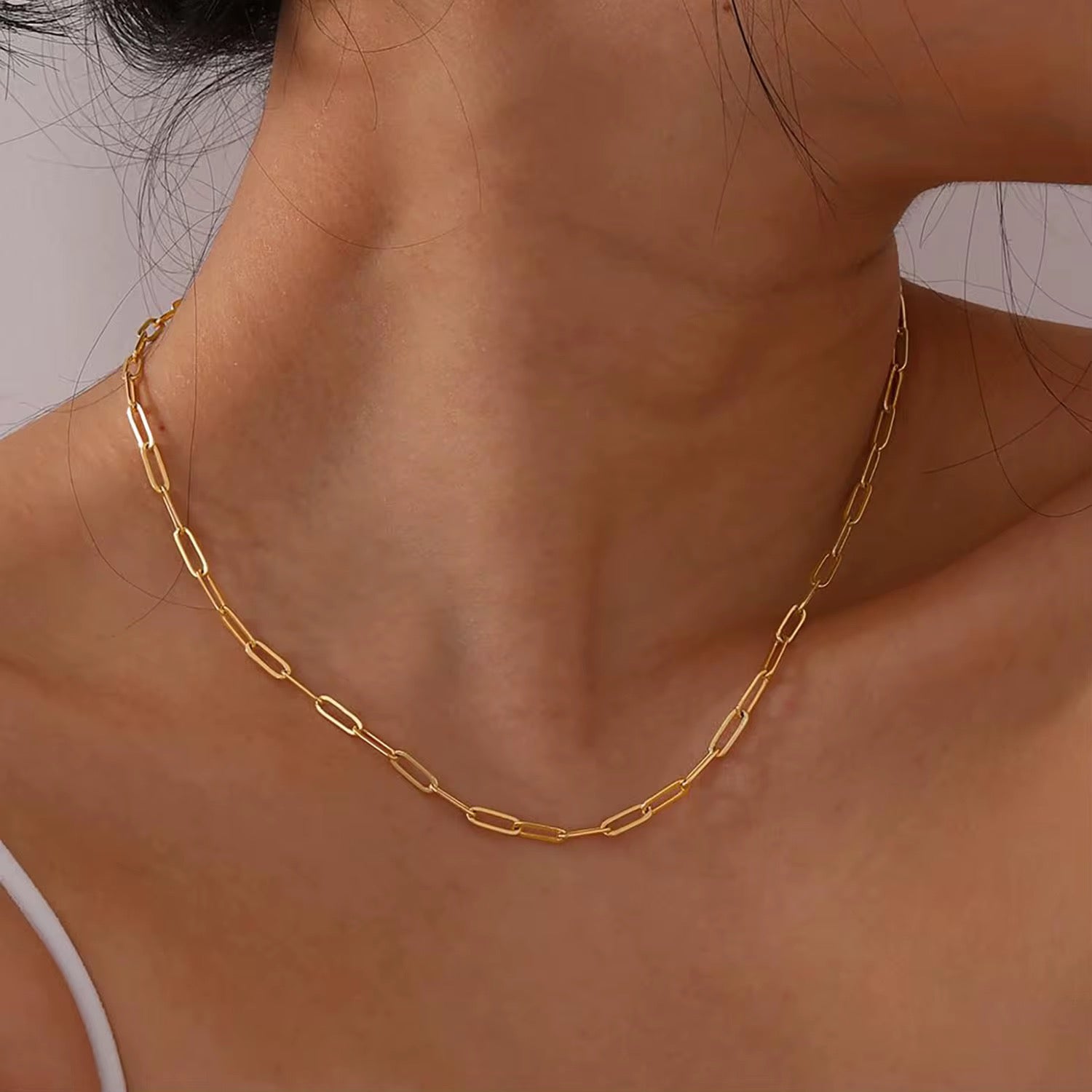 Prime Paperclip Necklace Set-Purchase stylish Twisted Herring Bone Necklace. Explore our online collection for trendy accessories reflecting the charm of the Emerald Isle. Order yours now!-Dazzledvenus