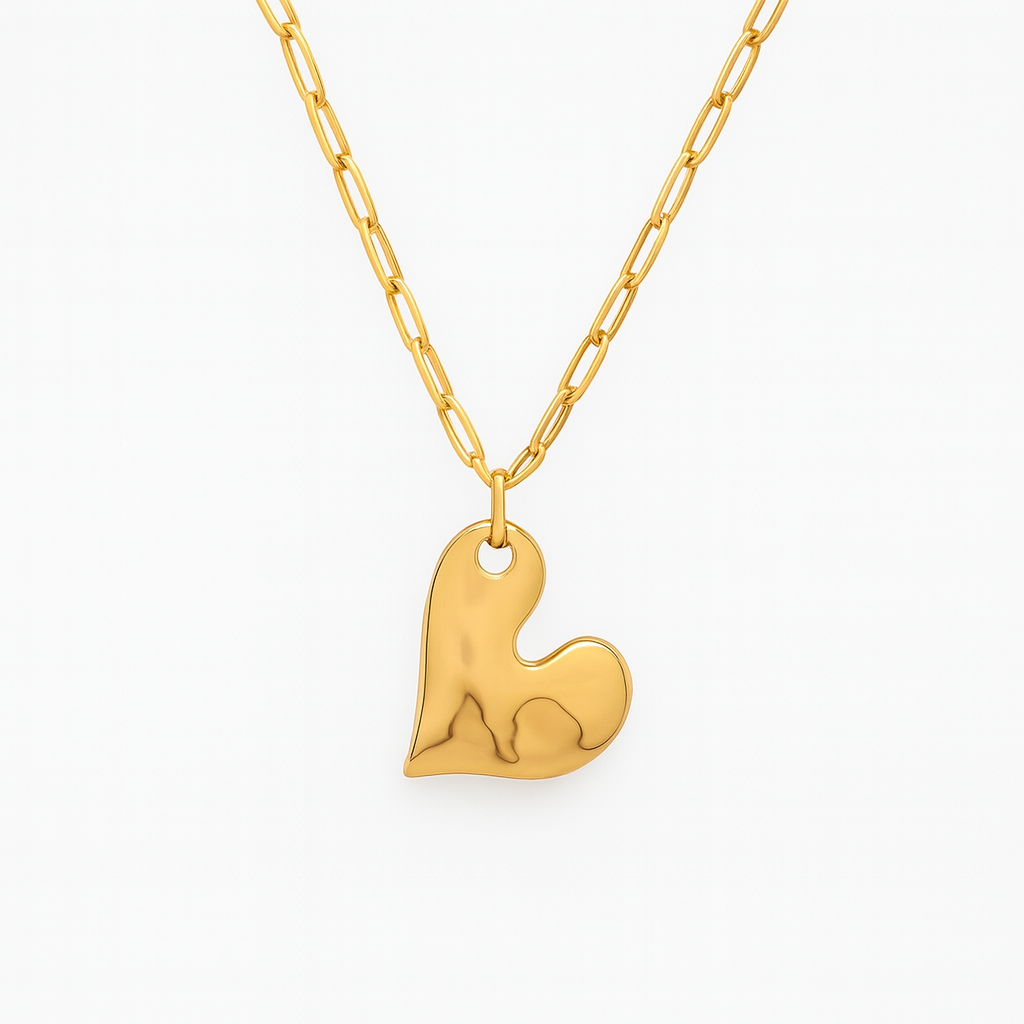 Heart Of Venus Hammered Necklace-Shop our collection of classic and elegant pearl pendant necklaces online. Elevate your style with timeless sophistication. Purchase yours now!🎯-Dazzledvenus