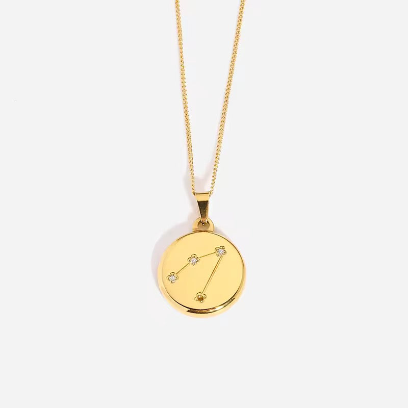 Stargazer Zodiac Necklace-Taurus-Purchase stylish Twisted Herring Bone Necklace. Explore our online collection for trendy accessories reflecting the charm of the Emerald Isle. Order yours now!-Dazzledvenus