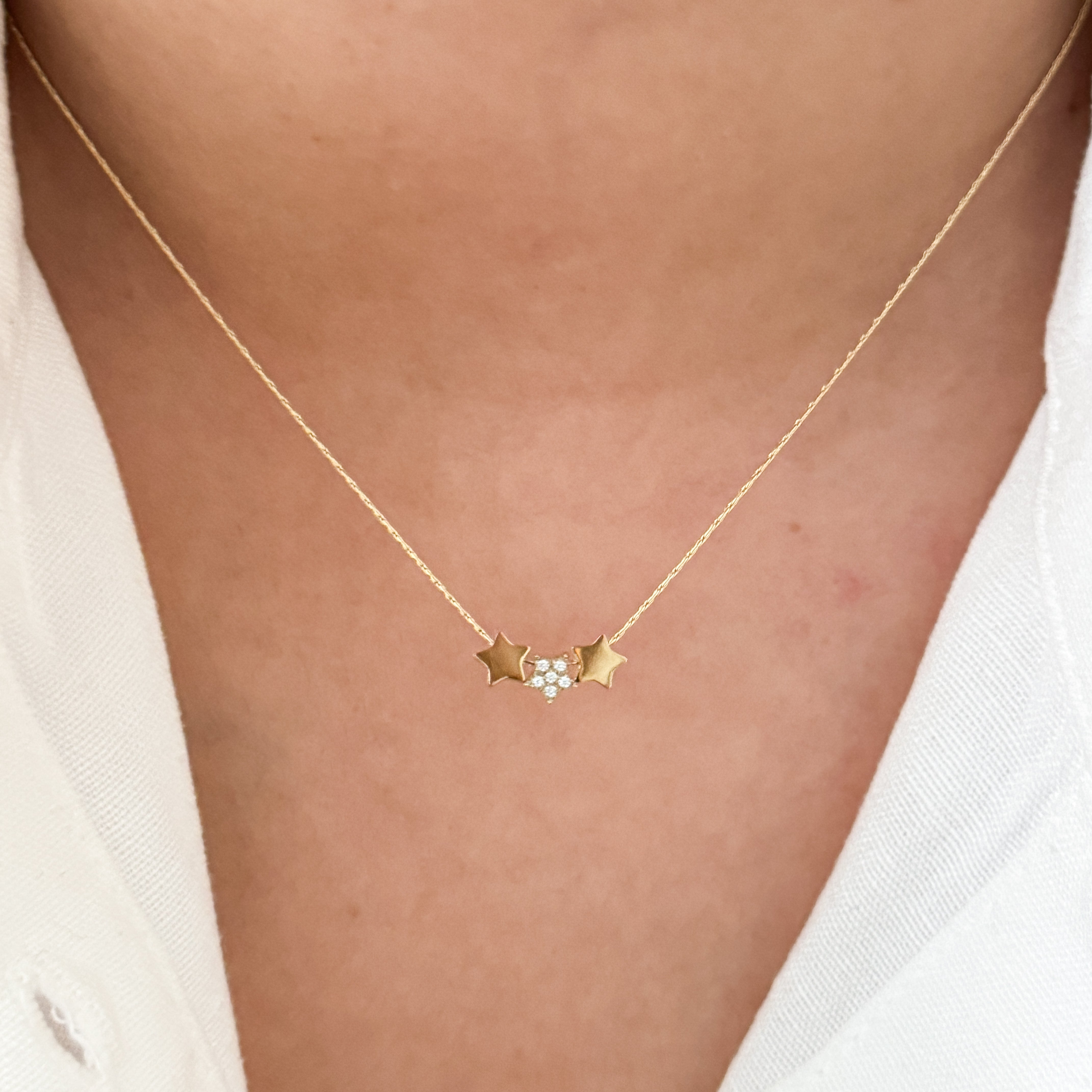 Royal Stars Necklace-Discover sophistication with our Royal Stars Minimalist Pearl Necklace. Elevate your style with this timeless accessory. Order yours today! 🏆-Dazzledvenus