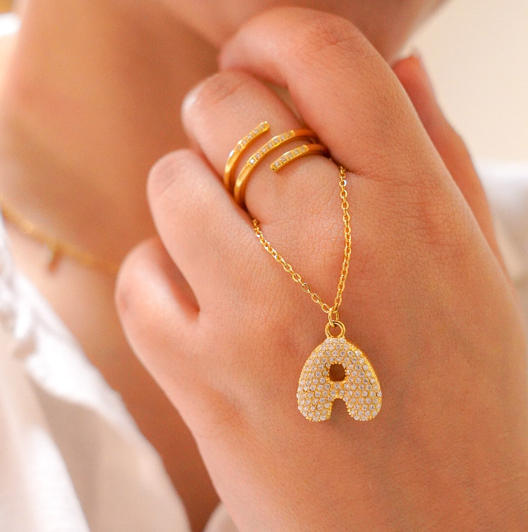 Hailey Diamond Bubble Necklace-Dazzledvenus