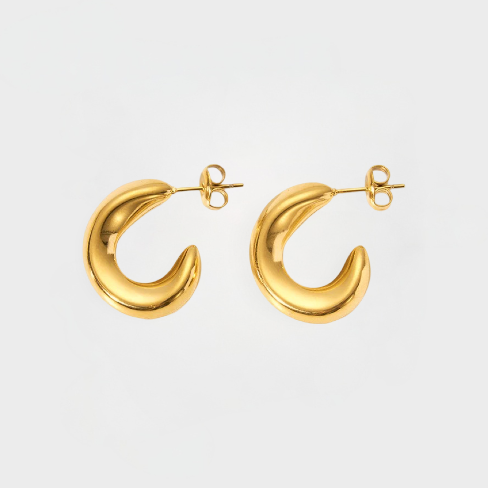 Siren Curvy Hoop Earring--Dazzledvenus