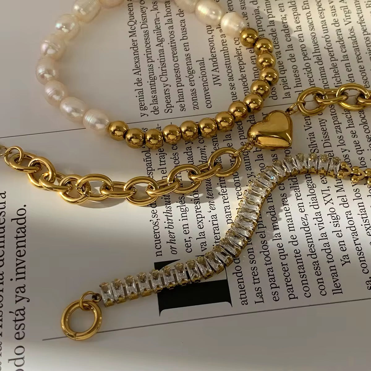 Half & Half Pearl Bracelet-Dazzledvenus