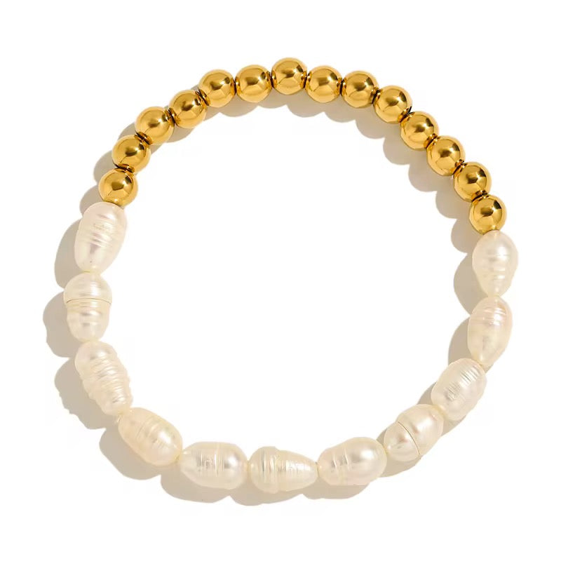 Half & Half Pearl Bracelet-Dazzledvenus