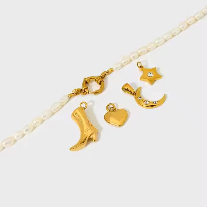 DYO Ocean Pearl Necklace-Purchase stylish Twisted Herring Bone Necklace. Explore our online collection for trendy accessories reflecting the charm of the Emerald Isle. Order yours now!-Dazzledvenus