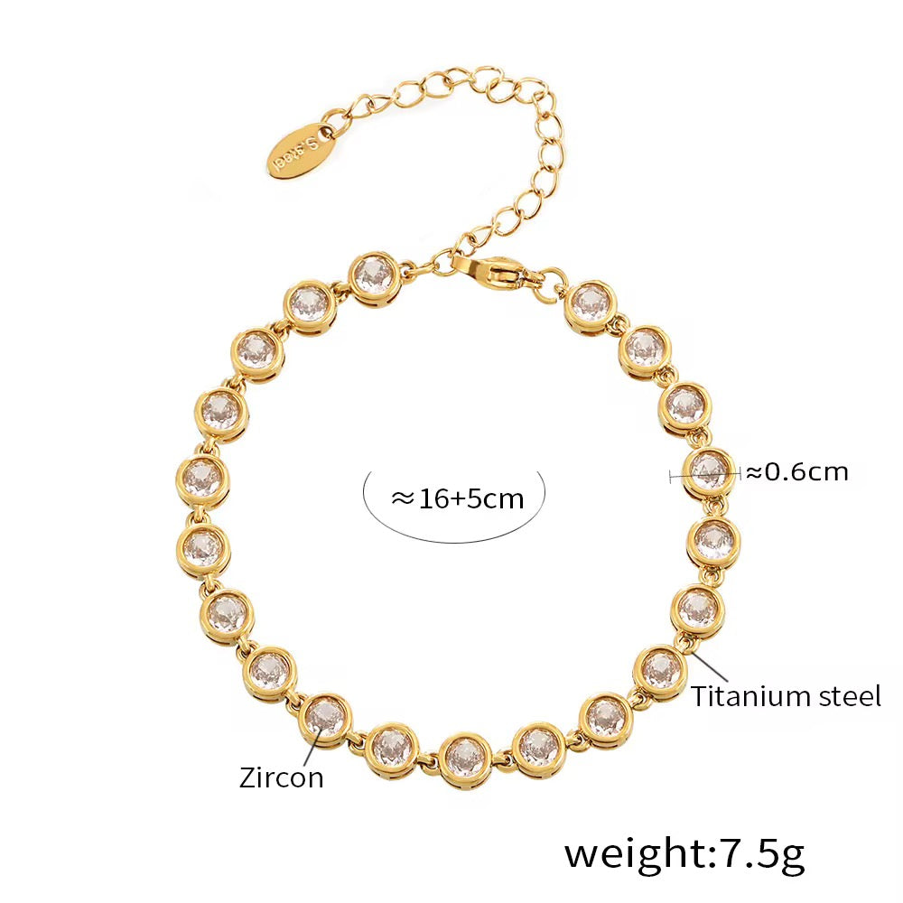 Willow Bezel Tennis Bracelet-Dazzledvenus