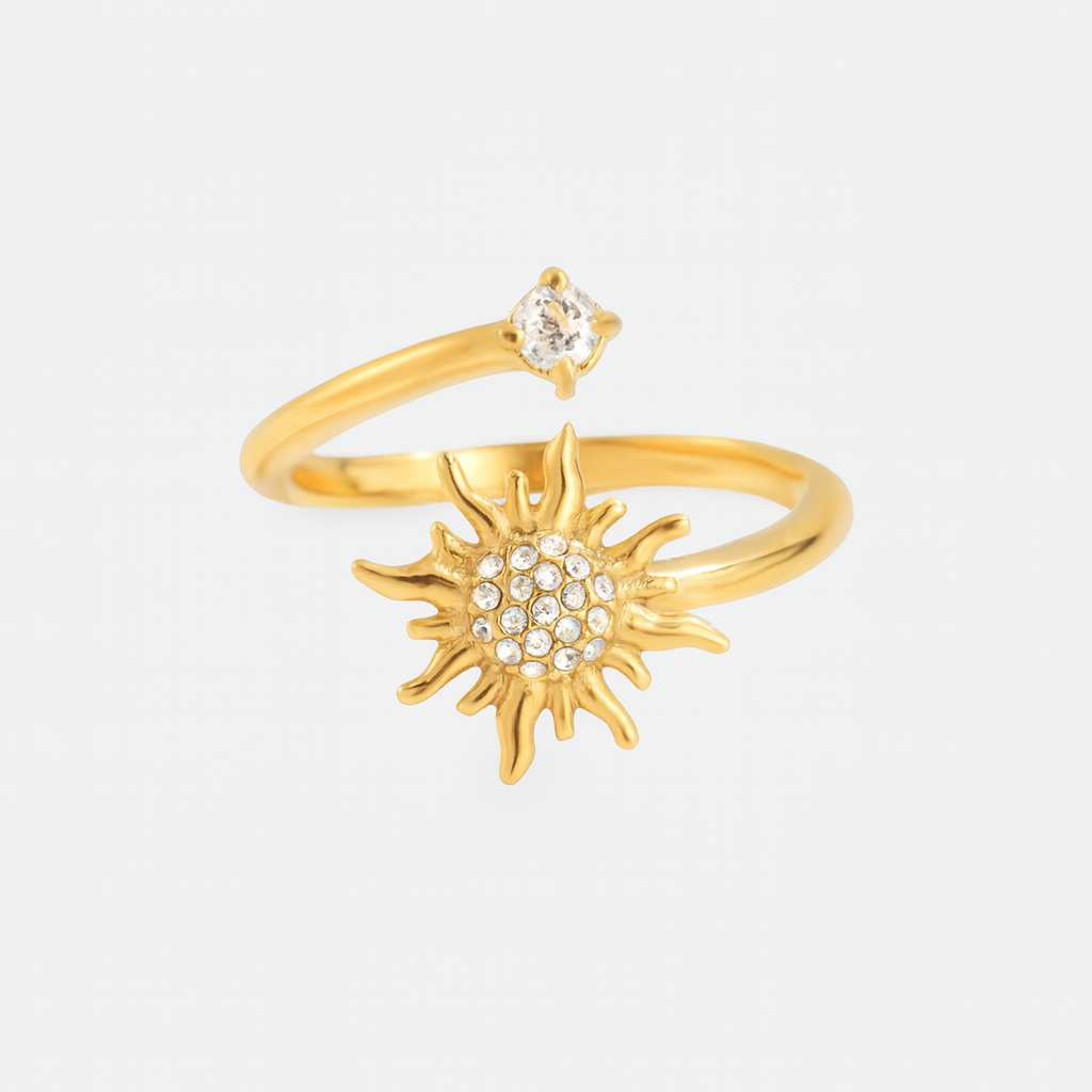 Rising Sun Adjustable Ring-Dazzledvenus