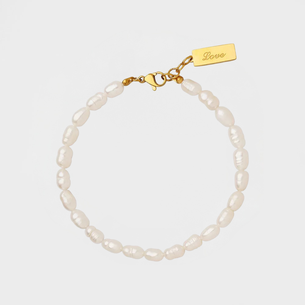 Love Tag Pearl Bracelet-Dazzledvenus