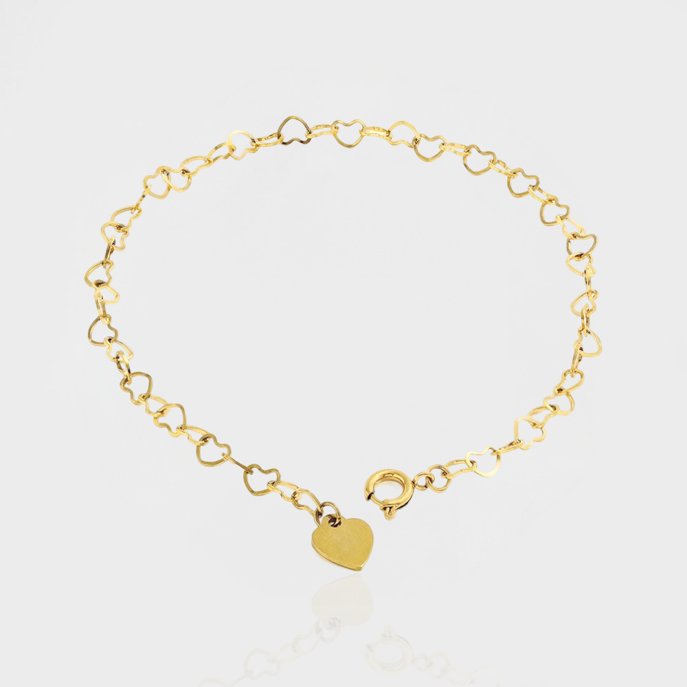 Petite Heart Chain Bracelet-Dazzledvenus