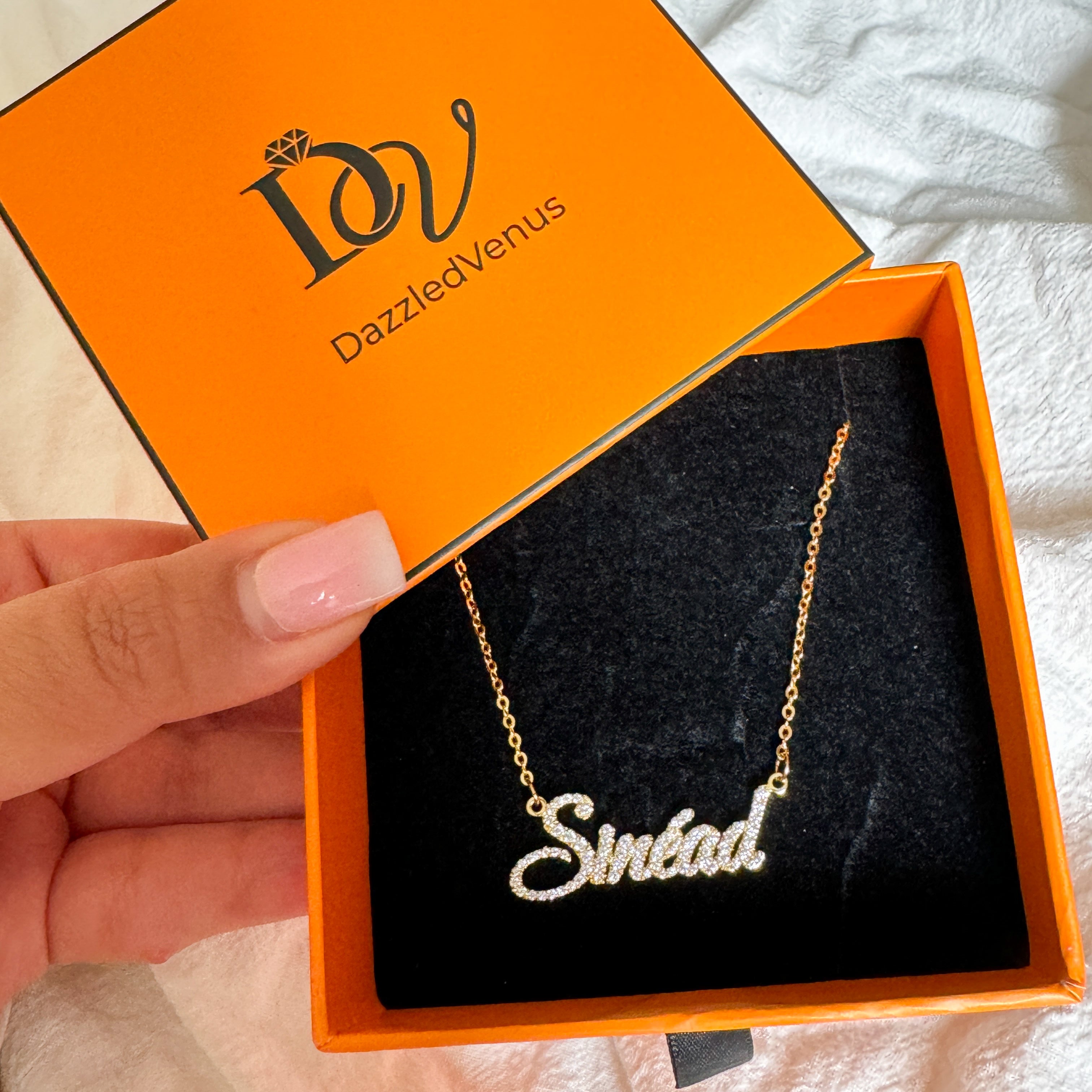 Personalised CZ Glory Name Necklace-Elevate your style with a personalized touch! Order your personalised bubble name necklace now to add a unique accessory to your collection. Don't miss out!-Dazzledvenus