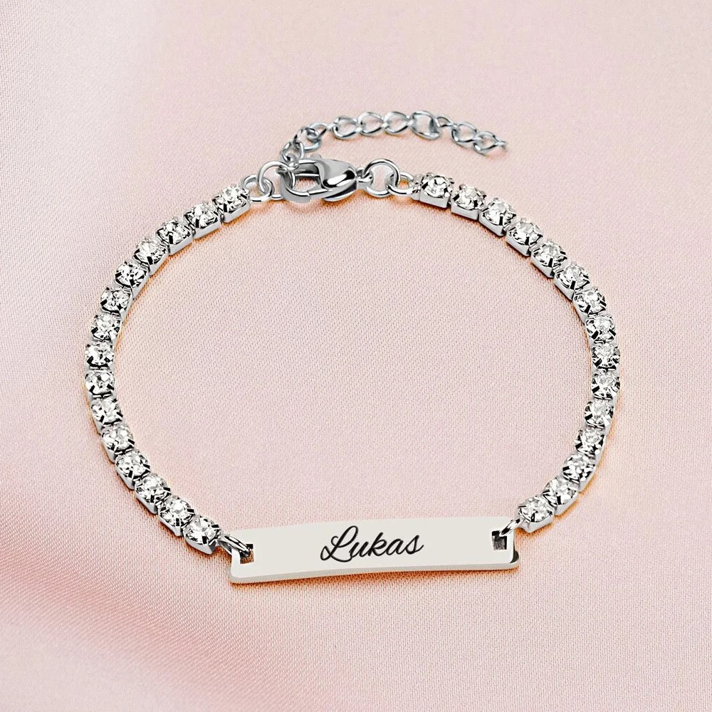 Personalised Name Tennis Bracelet-Elevate your style and make it uniquely yours with our Custom Name Bracelet. Crafted for you, it's the perfect blend of fashion and personalization. Buy Now! 💥-Dazzledvenus