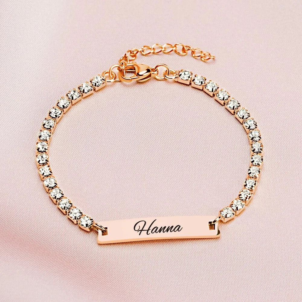 Personalised Name Tennis Bracelet-Elevate your style and make it uniquely yours with our Custom Name Bracelet. Crafted for you, it's the perfect blend of fashion and personalization. Buy Now! 💥-Dazzledvenus