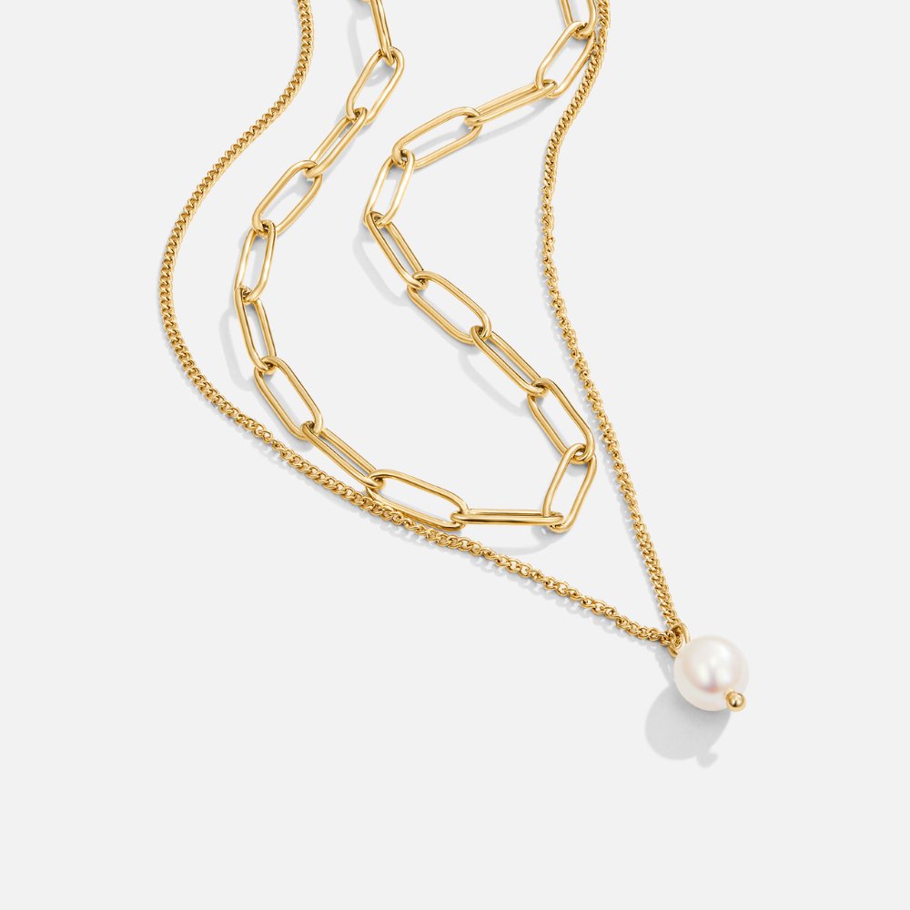 Lara Pearl Duo Necklace-Purchase authentic Pearl Double Layer Necklace. Embrace timeless elegance with our exquisite collection. Shop now our exquisite collection today!💥-Dazzledvenus