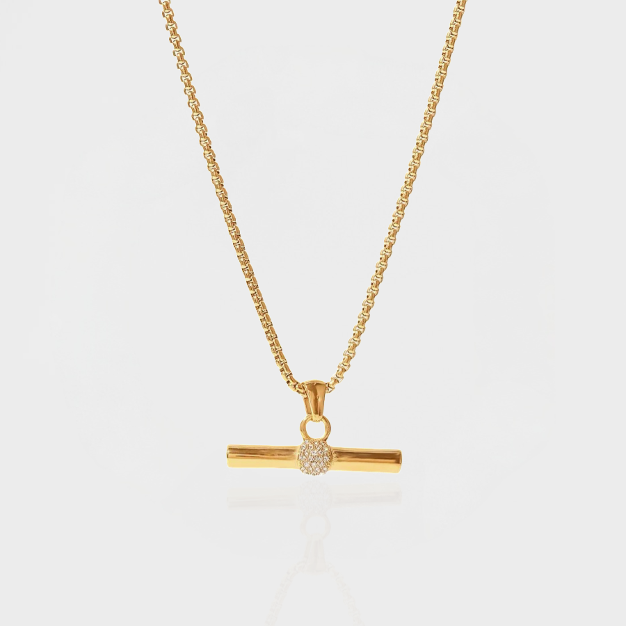 CZ T Bar Necklace-Shop our chic and versatile CZ T-Bar Necklaces online. Elevate your style with these versatile and chic accessories! Buy yours now! Visit our website!⚡-Dazzledvenus